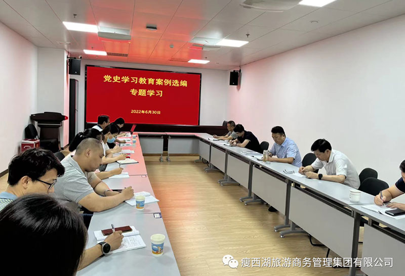 旅商集團開展學習《黨史學習教育案例選編》專題活動